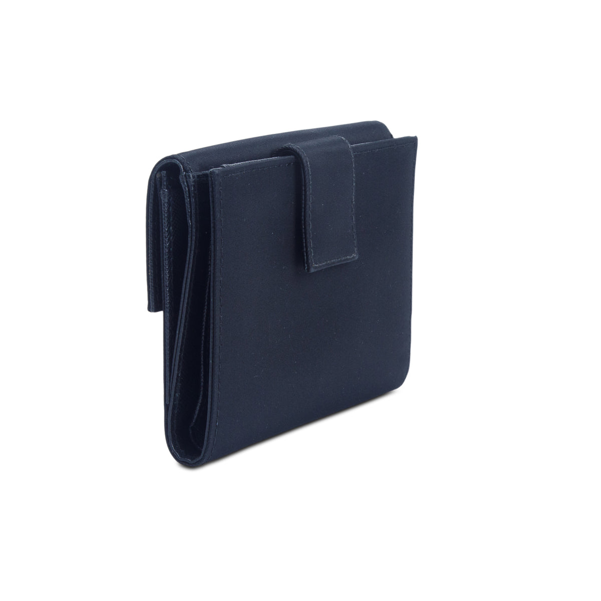 Prada Tessuto Nylon Saffiano Bi-Fold Compact Wallet