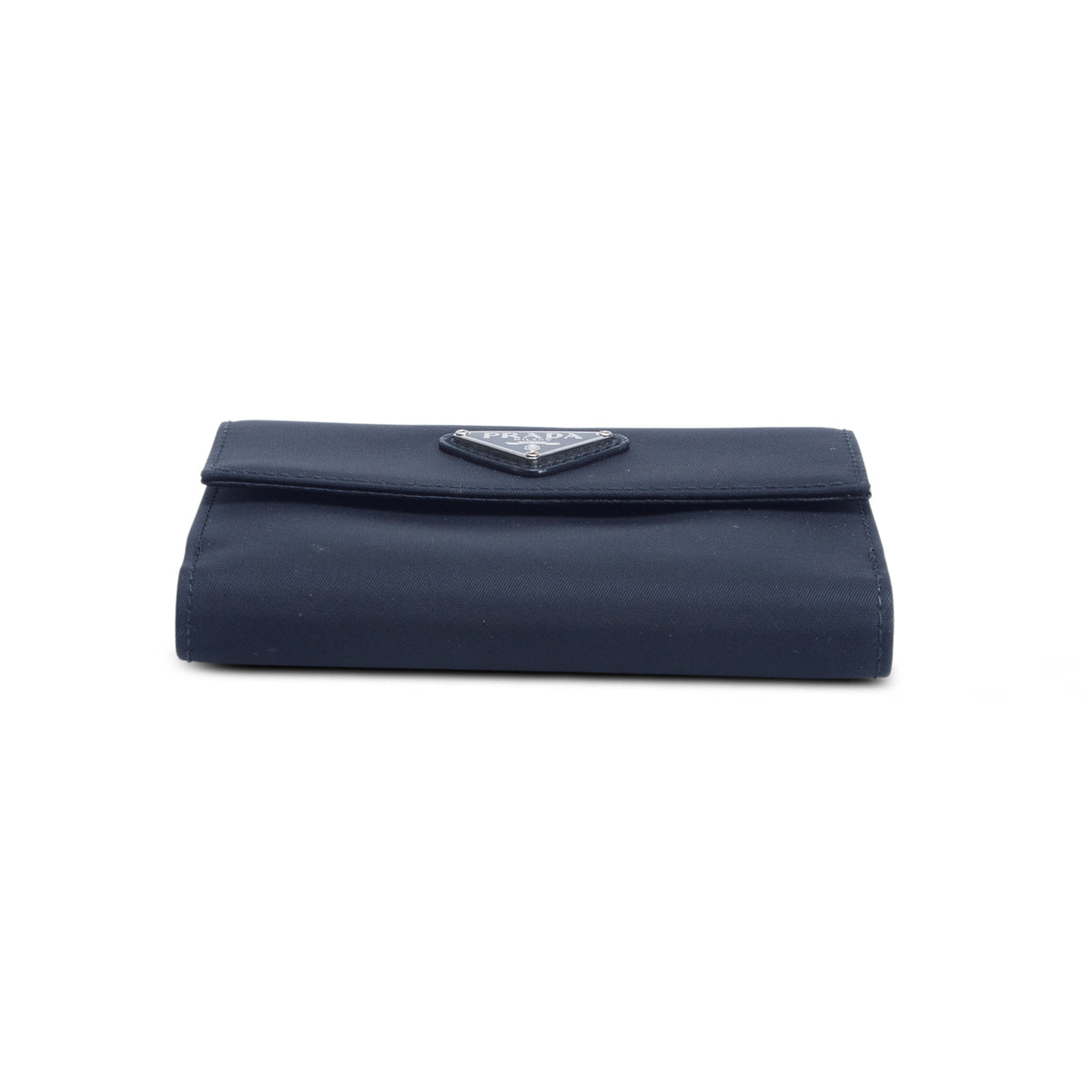 Prada Tessuto Nylon Saffiano Bi-Fold Compact Wallet
