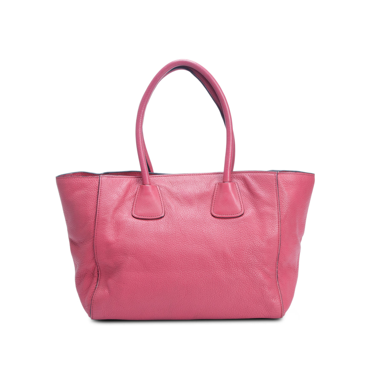Prada Pink Vitello Daino Leather Pocket Zip Tote w/ Strap
