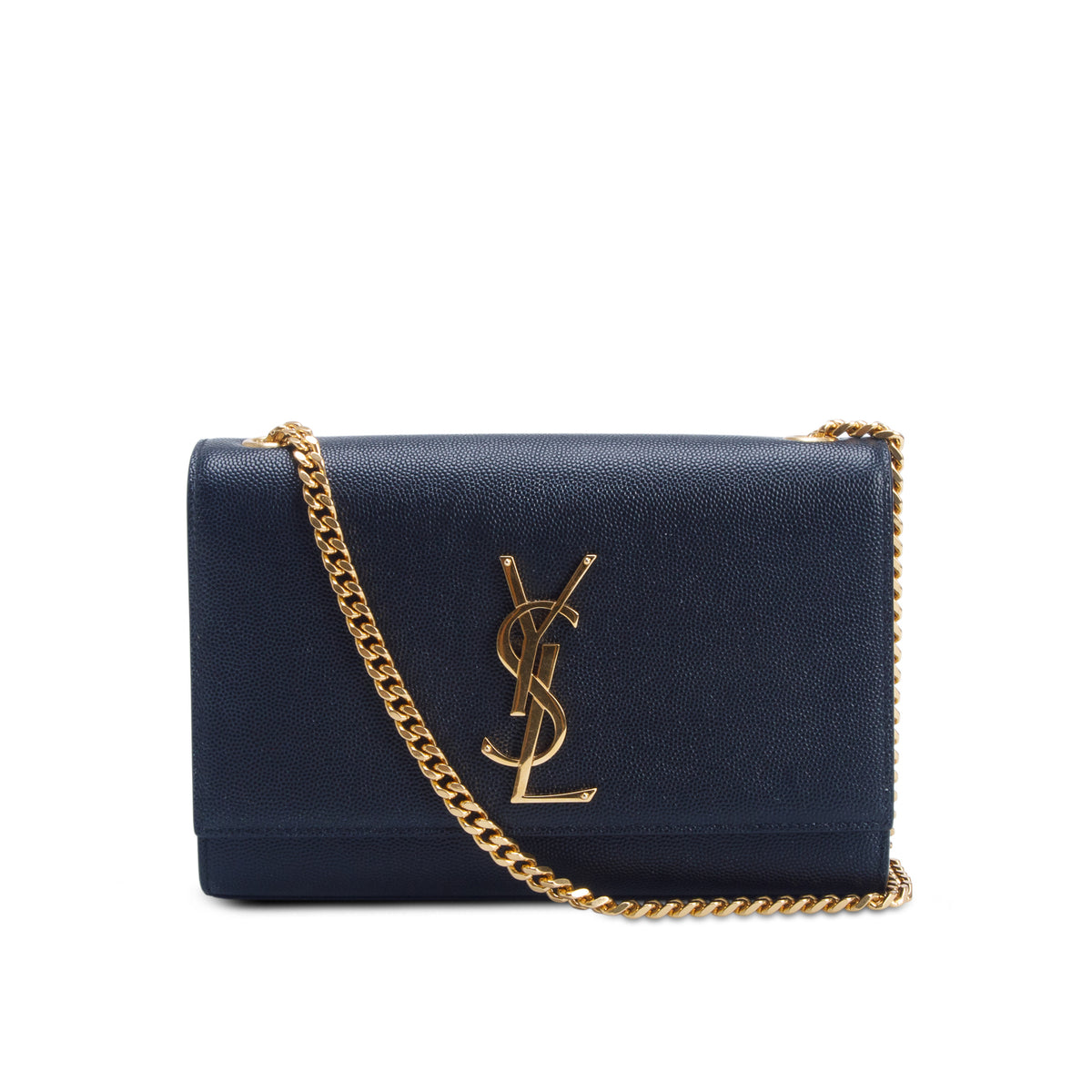 Saint Laurent 2025 Black Grain De Poudre Small Kate Chain Bag w/ Box & Receipt