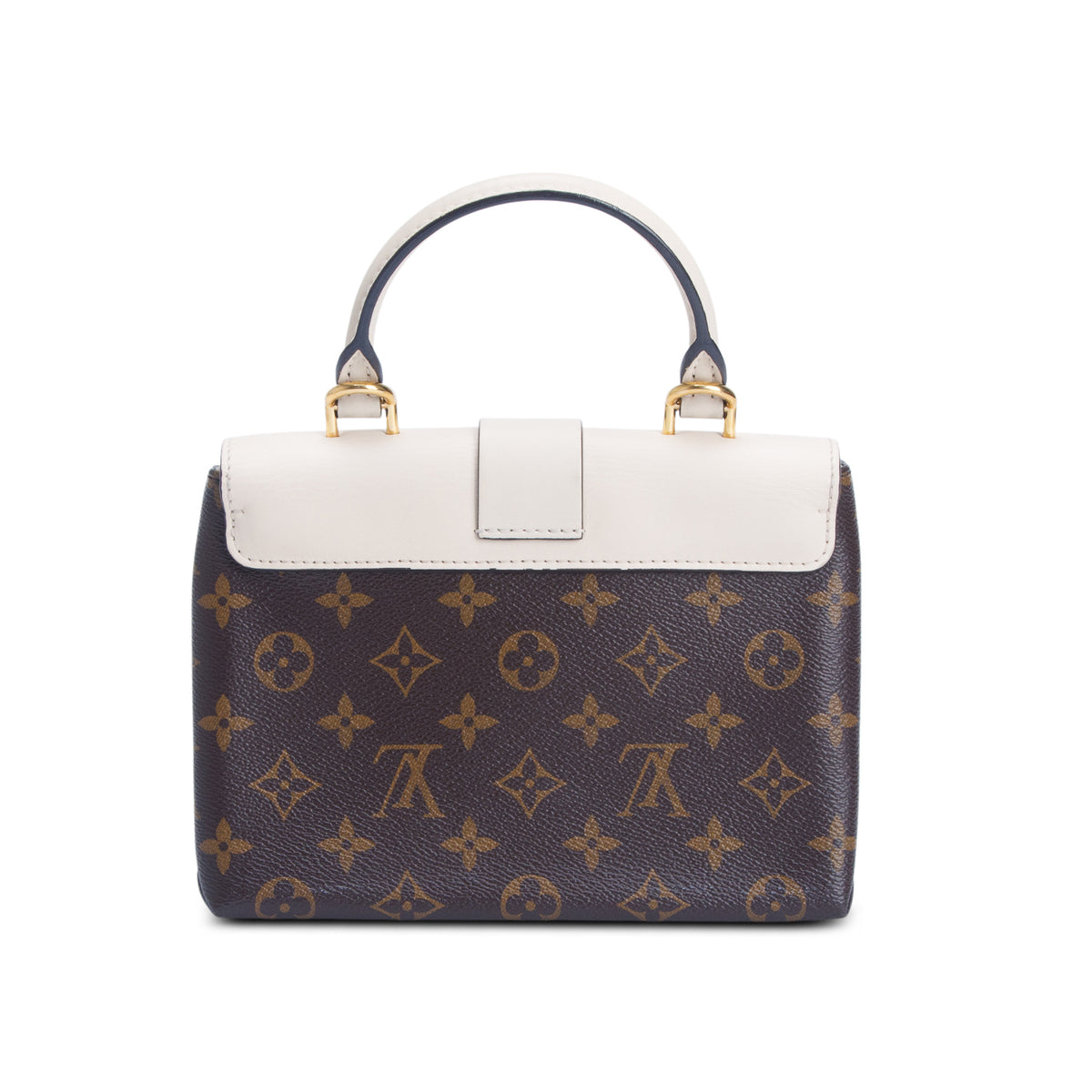 Louis Vuitton Monogram Cream Leather Locky BB w/ Strap