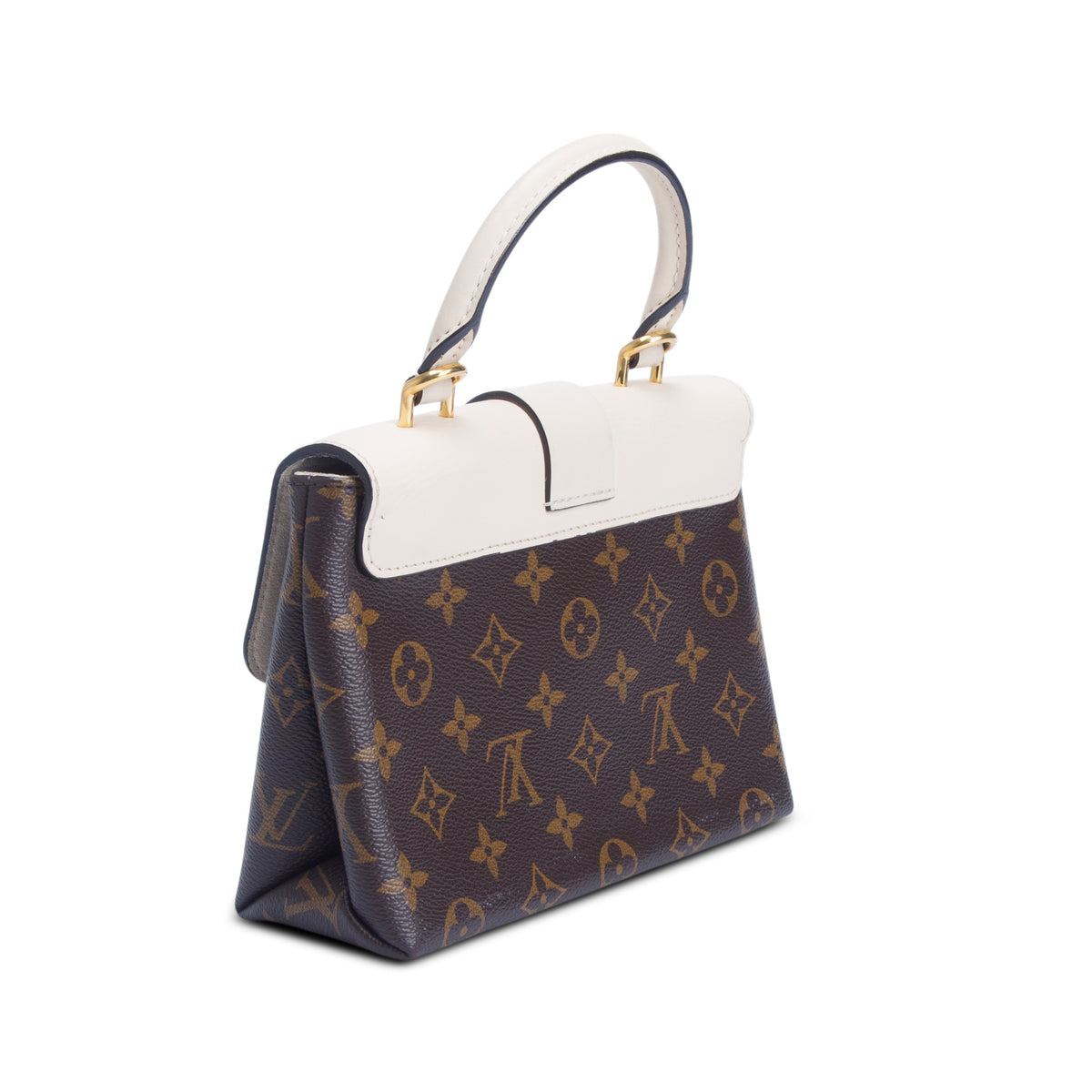 Louis Vuitton Monogram Cream Leather Locky BB w/ Strap