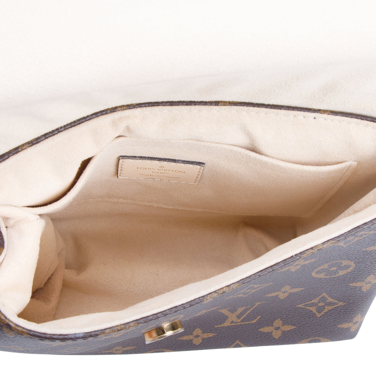 Louis Vuitton Monogram Cream Leather Locky BB w/ Strap