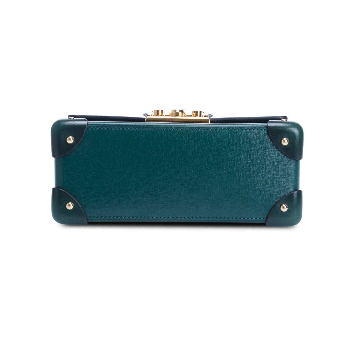 Gucci Green Azalea Calfskin Small Padlock Bamboo Shoulder Bag w/ Strap
