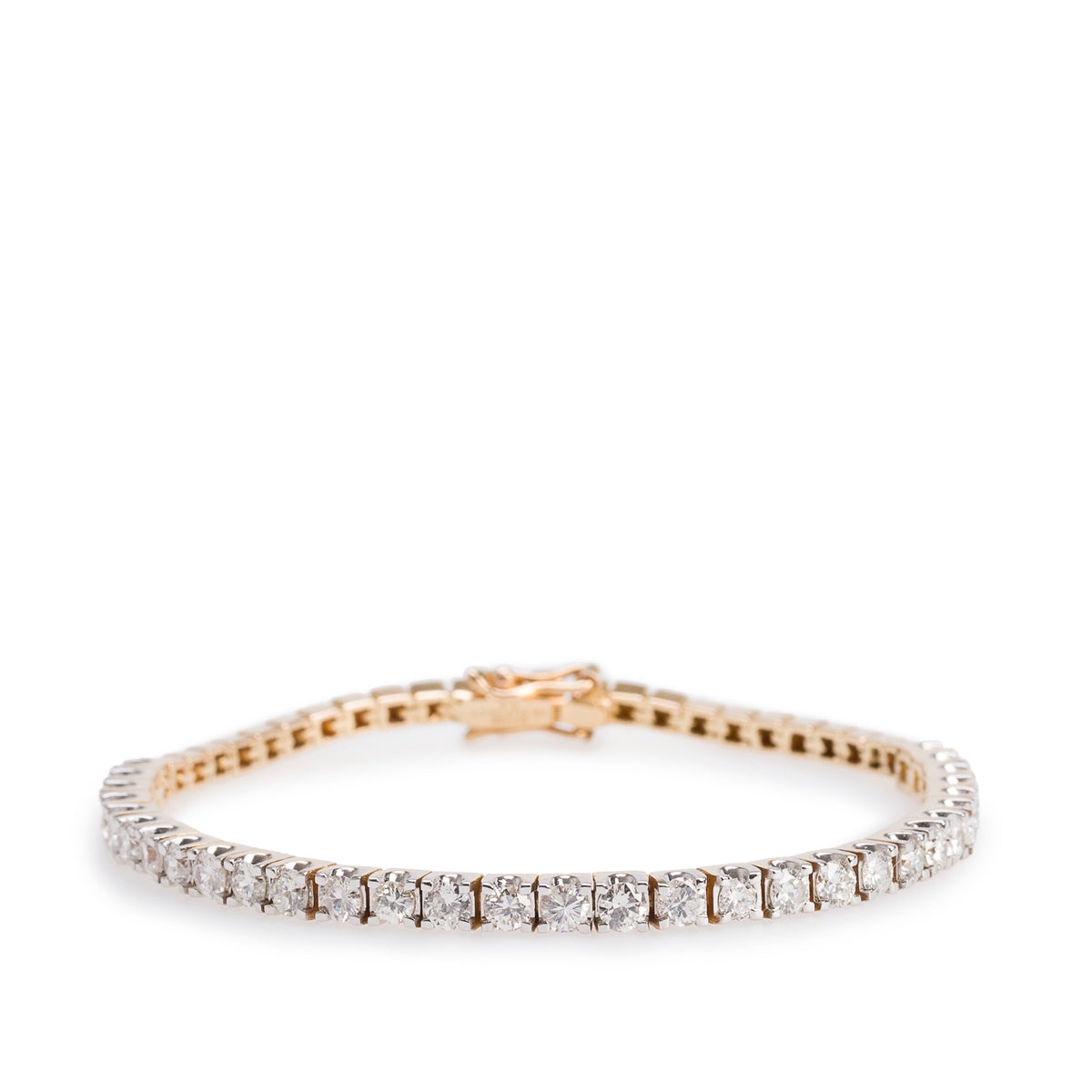 18k Yellow Gold 3.41 tcw. Diamond Tennis Bracelet