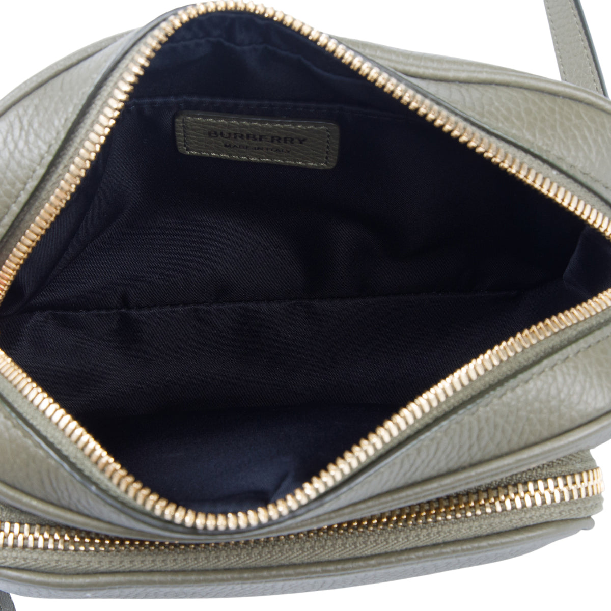 Burberry Green Grainy Leather Small Camera Bag