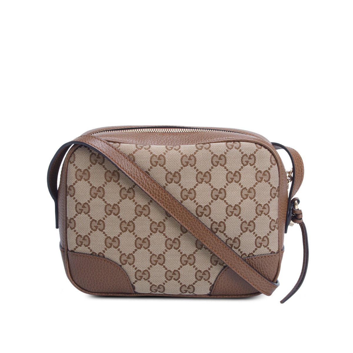 Gucci Brown Monogram Mini Bree Camera Bag
