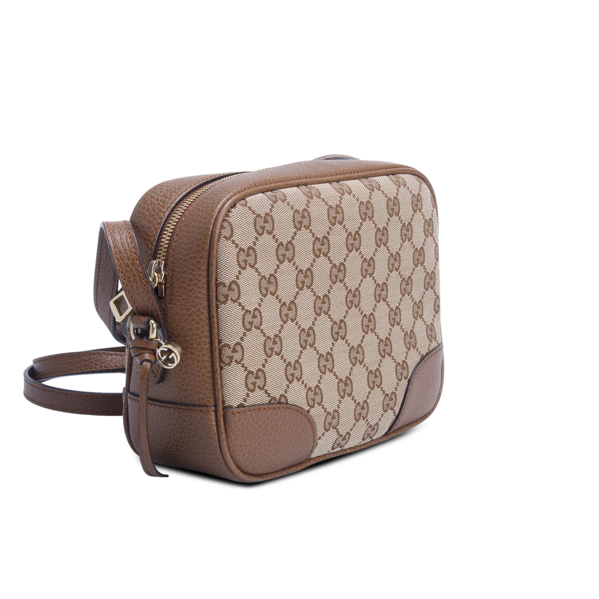 Gucci Brown Monogram Mini Bree Camera Bag