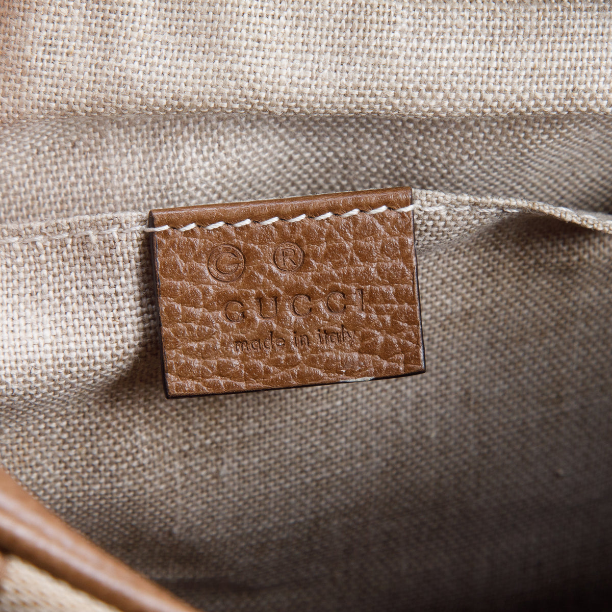 Gucci Brown Monogram Mini Bree Camera Bag