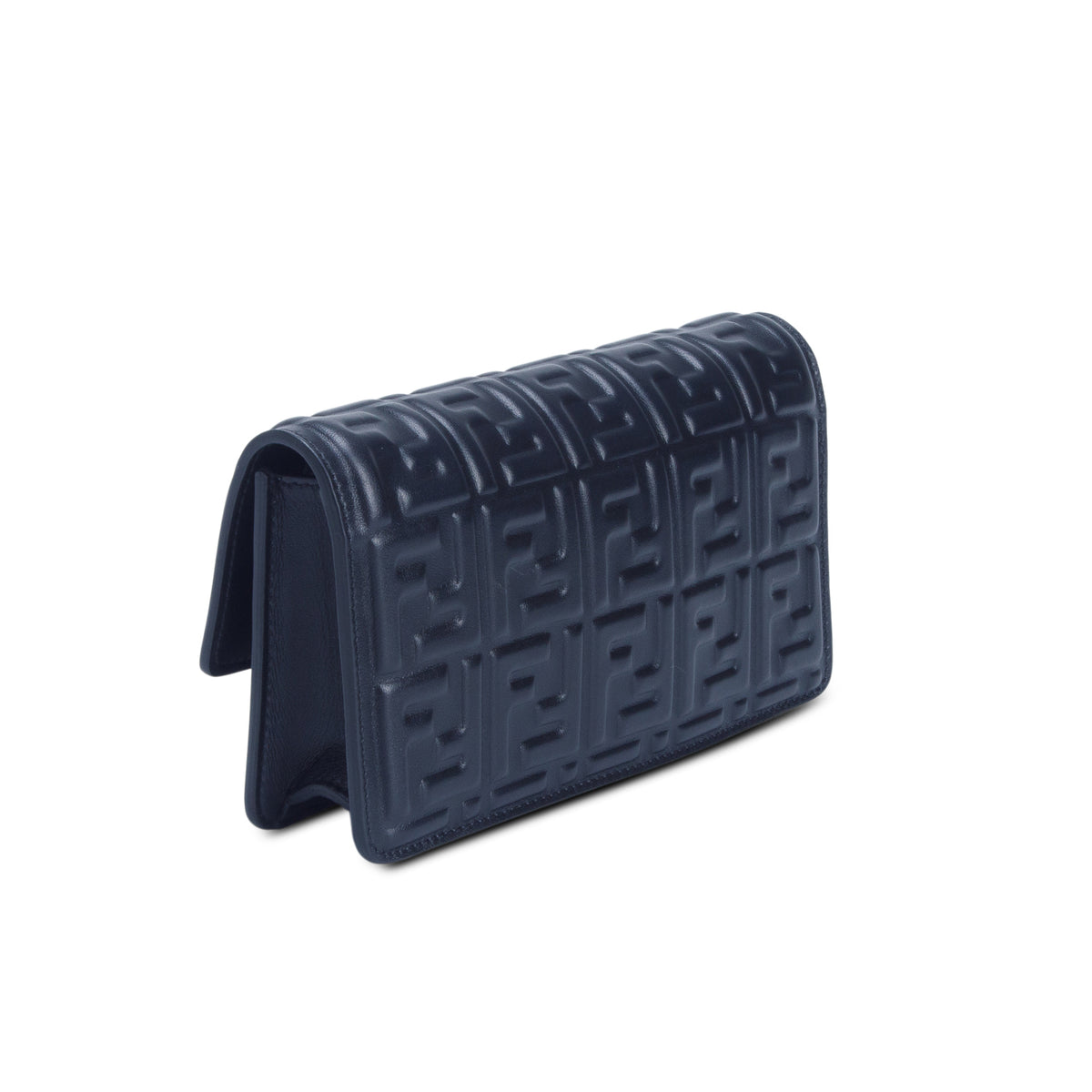Fendi Black Nappa Matisse FF Embossed Tube Wallet on Chain w/ Straps