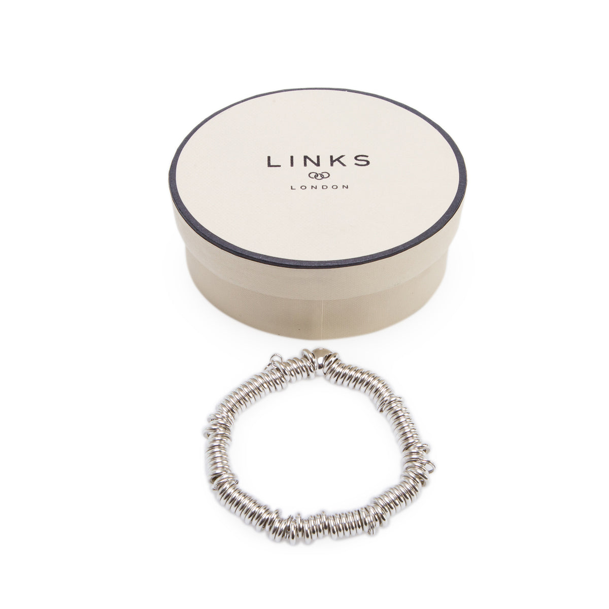 Links of London Sterling Silver Sweetie Charm Bracelet w/ Box