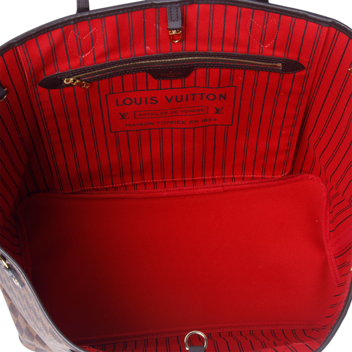 Louis Vuitton Damier Ebene Neverfull GM w/ Pouch