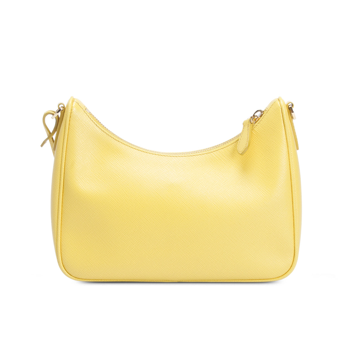 Prada Yellow Saffiano Lux Re-Edition 2005 Shoulder Bag w/ Straps & Authenticity Card