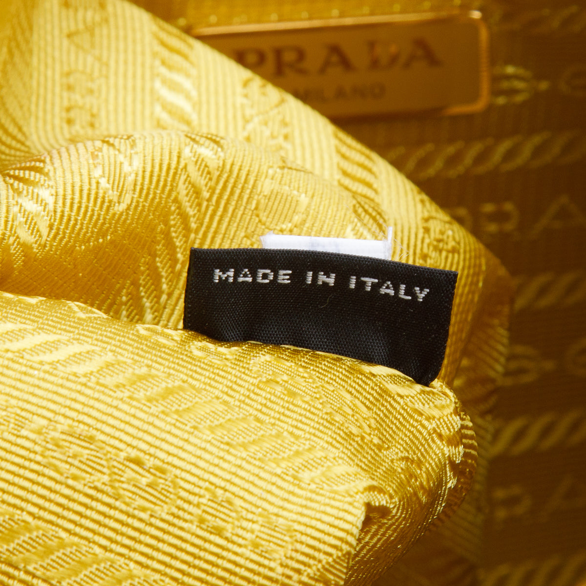 Prada Yellow Saffiano Lux Re-Edition 2005 Shoulder Bag w/ Straps & Authenticity Card