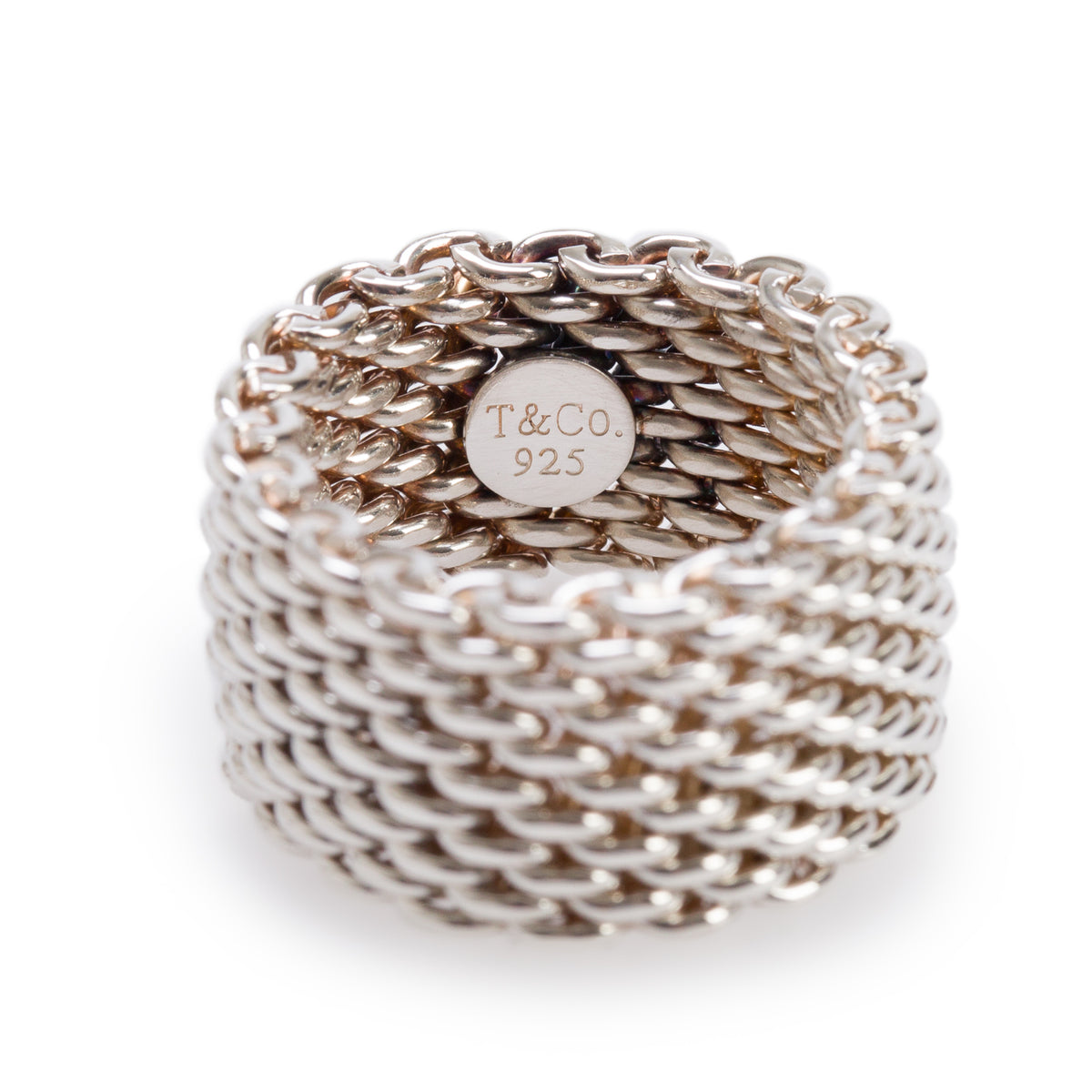 Tiffany & Co. Sterling Silver Somerset Mesh Ring, Size 7