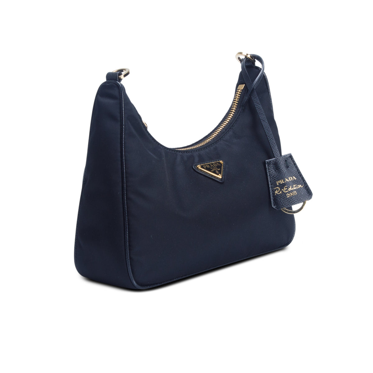 Prada Black Re-Edition 2005 Re-Nylon Bag w/ Box & Straps