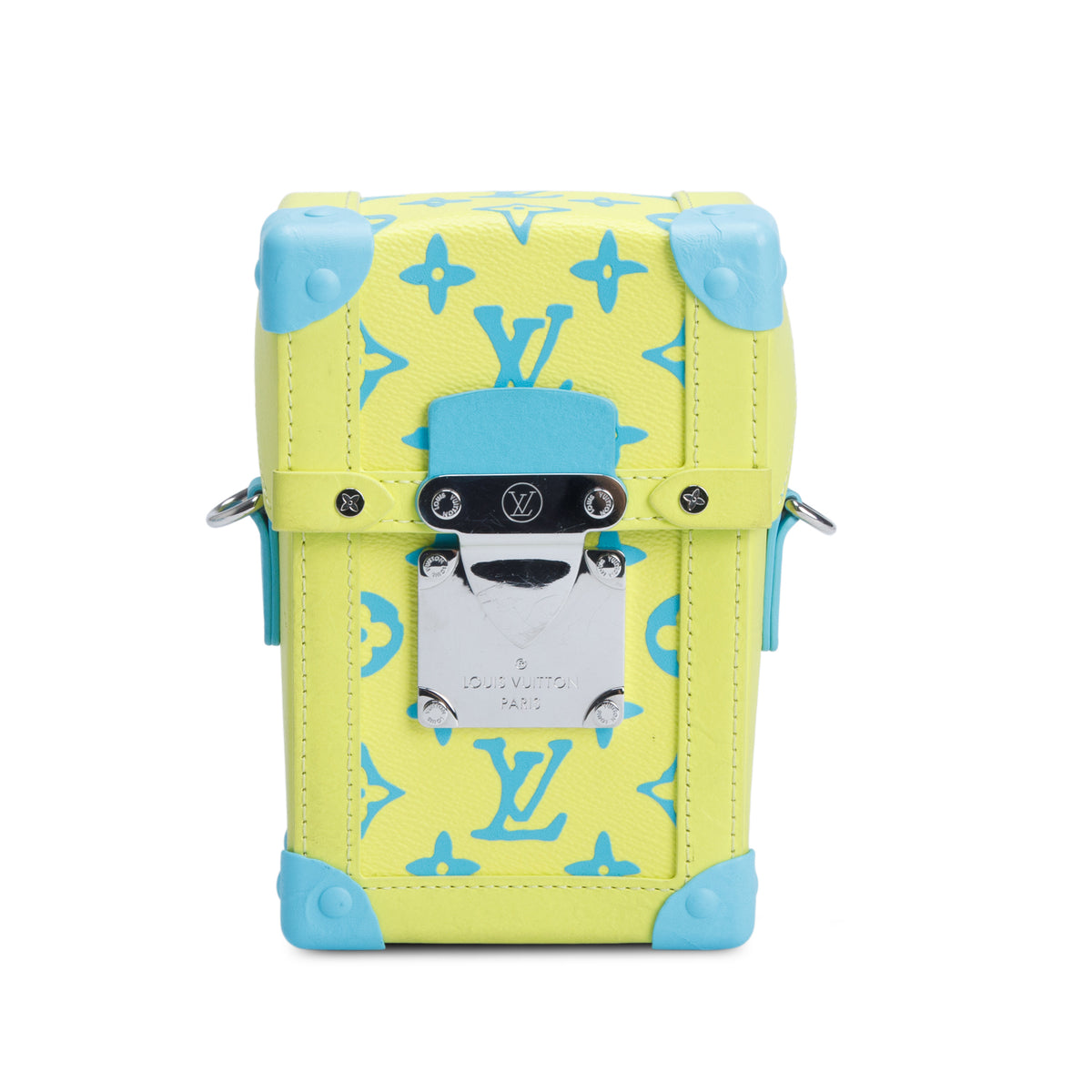 Louis Vuitton 2023 Green/Blue Monogram Playground Vertical Trunk Wearable Wallet w/ Strap