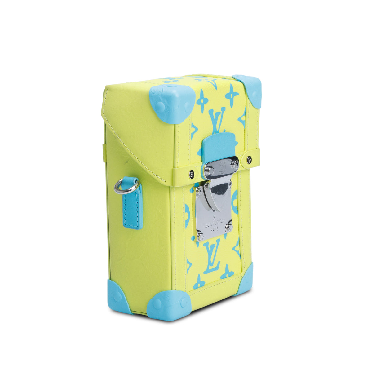 Louis Vuitton 2023 Green/Blue Monogram Playground Vertical Trunk Wearable Wallet w/ Strap