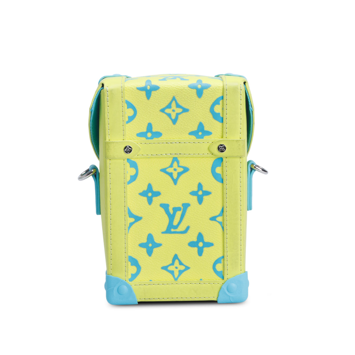 Louis Vuitton 2023 Green/Blue Monogram Playground Vertical Trunk Wearable Wallet w/ Strap
