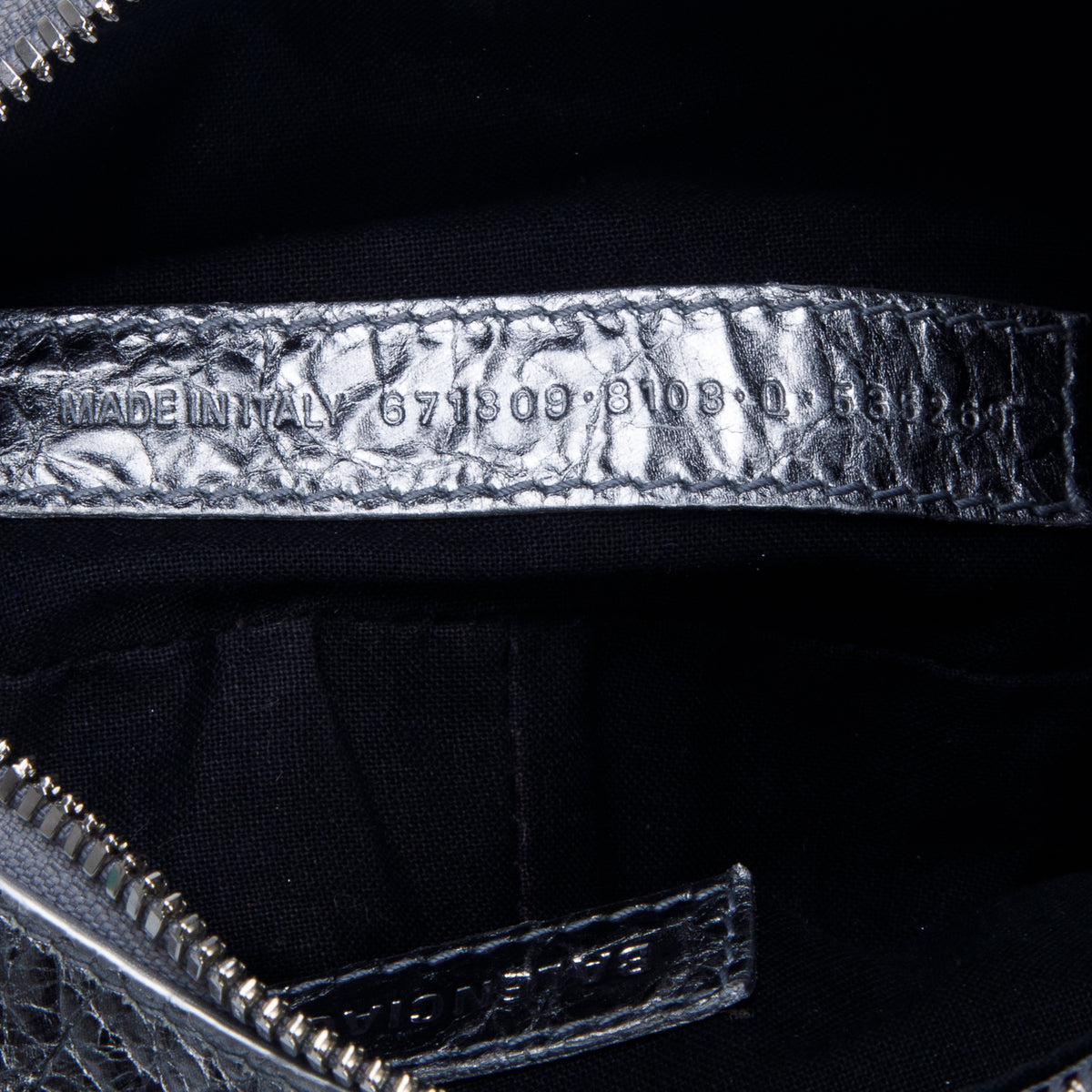 Balenciaga Silver Agneau Arena Le Cagole Shoulder Bag XS w/ Box