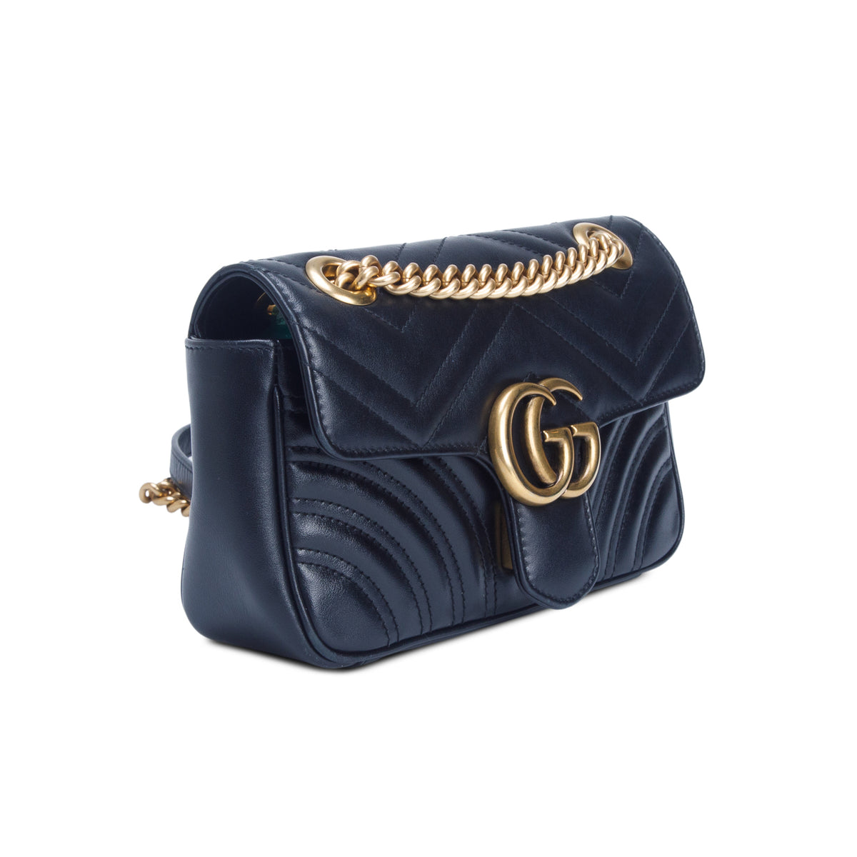 Gucci Black GG Marmont Matelasse Small Shoulder Bag
