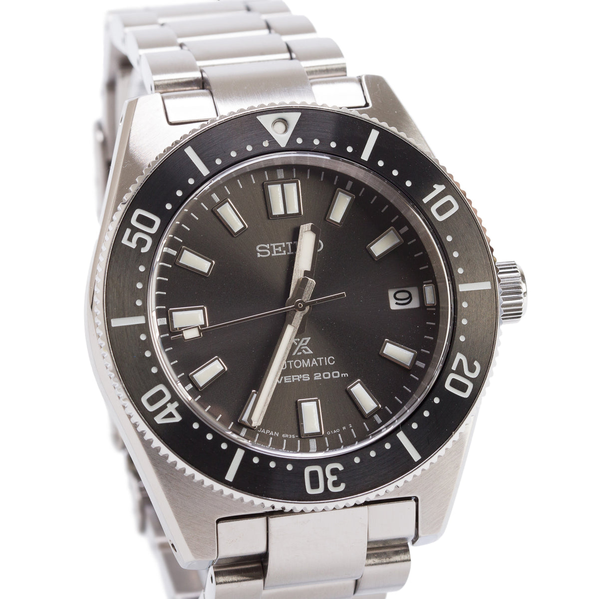 Seiko Stainless Steel Prospex Diver's 200M 40 MM Automatic Watch Grey Dial SPB143J1 w/ Box