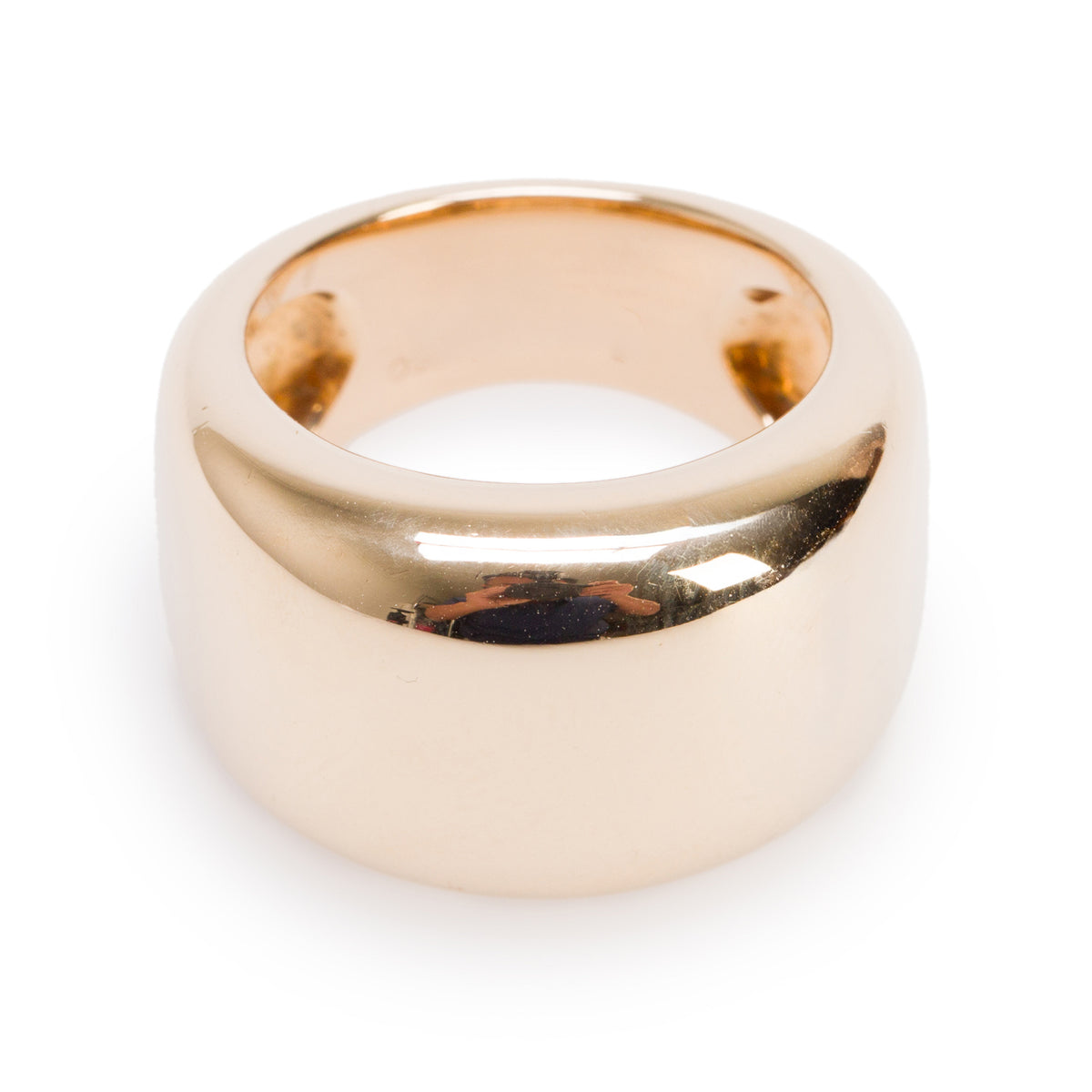 Cartier Vintage Paris 18k Yellow Gold Nouvelle Vague Dome Ring, Size 52 6.25
