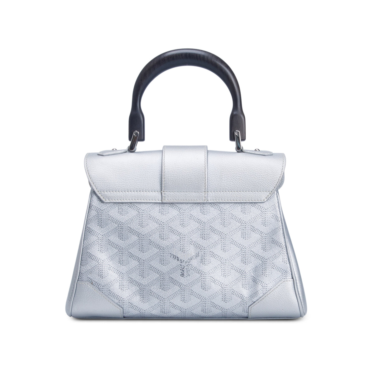 Goyard 2020 Silver Leather & Canvas Precious Metals Saigon Souple Mini Bag w/ Strap
