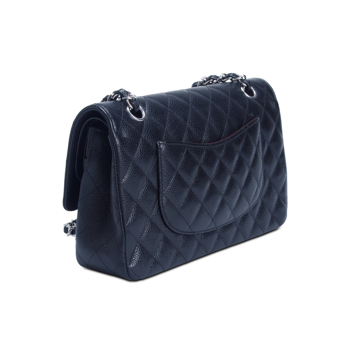 Chanel Black Caviar Quilted Medium Double Flap Bag