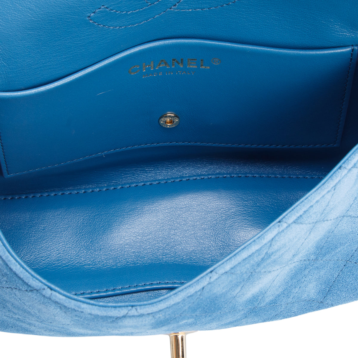 Chanel 2026 Blue Suede Calfskin Mini Souplissimo Flap w/ Box & Receipt