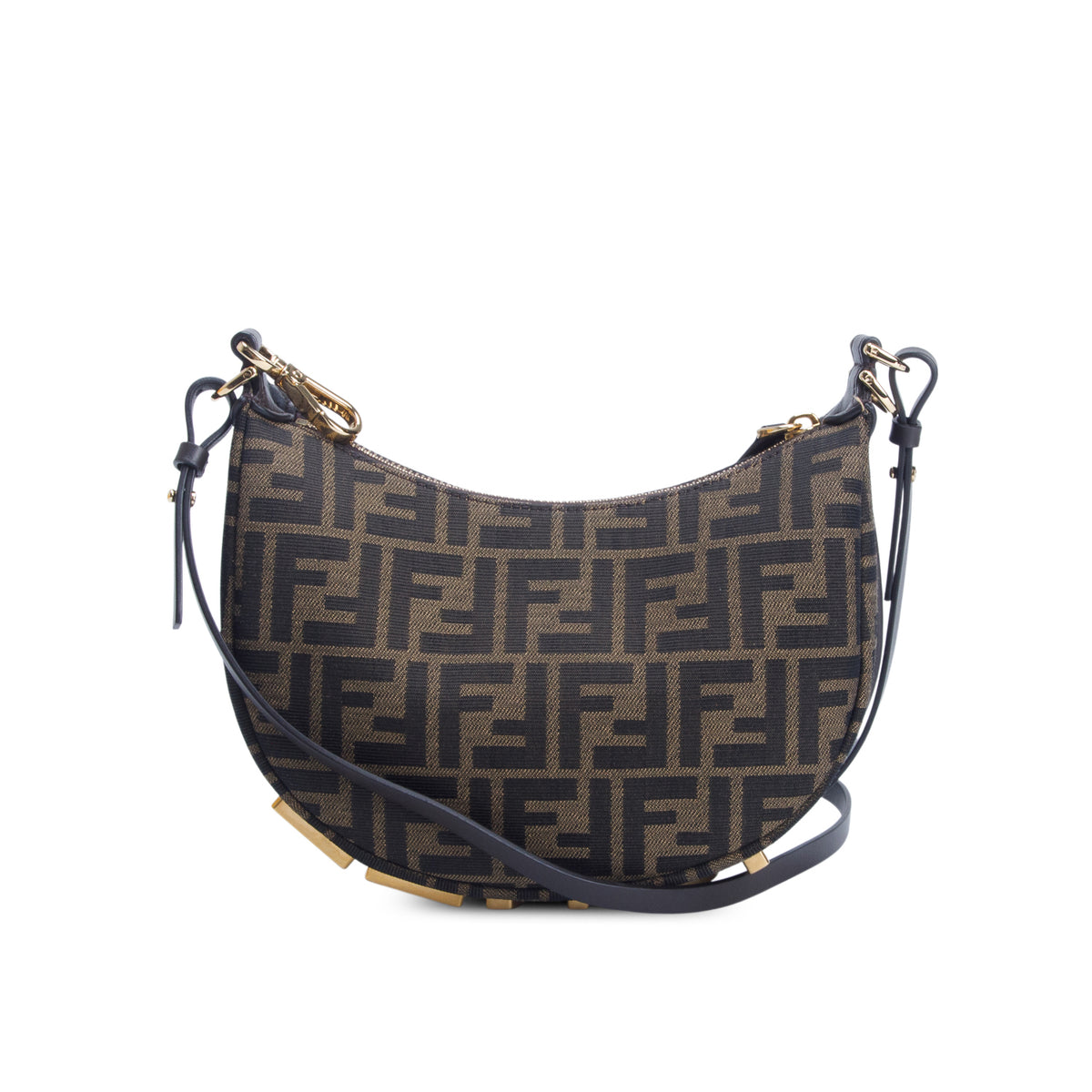 Fendi 2026 Brown FF Zucca Jacquard Mini Fendigraphy Bag w/ Box, Strap & Receipt