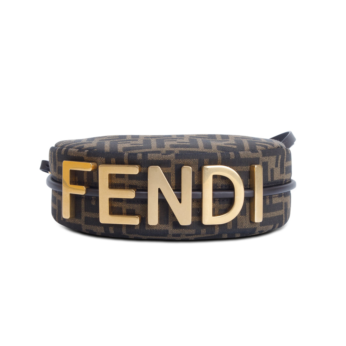 Fendi 2026 Brown FF Zucca Jacquard Mini Fendigraphy Bag w/ Box, Strap & Receipt