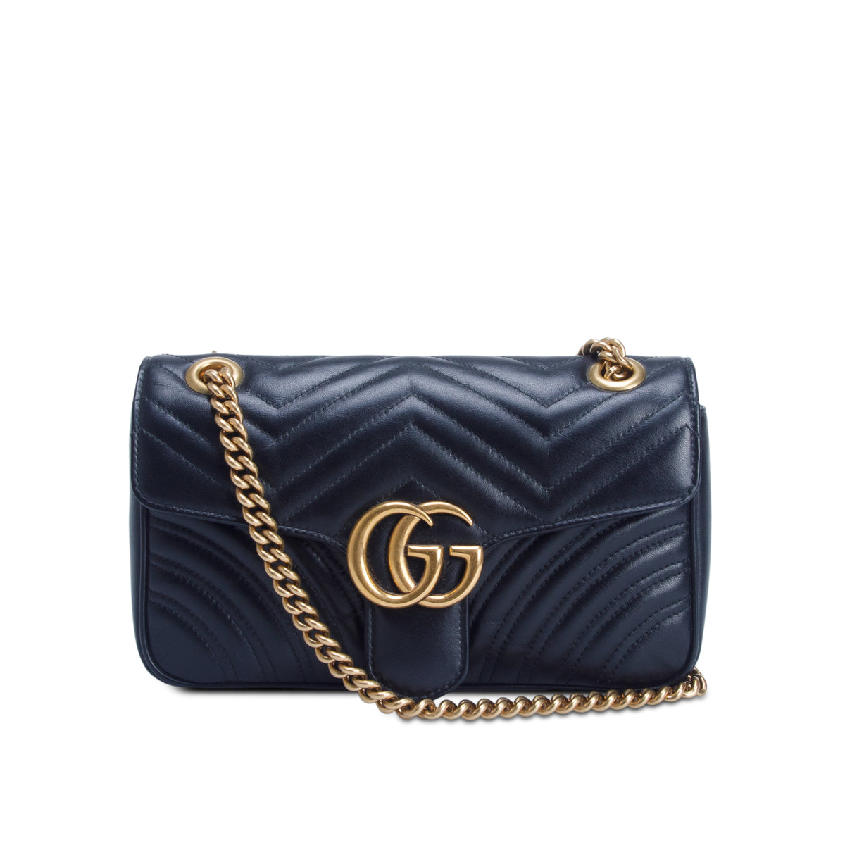 Gucci Black GG Marmont Matelasse Medium Shoulder Bag