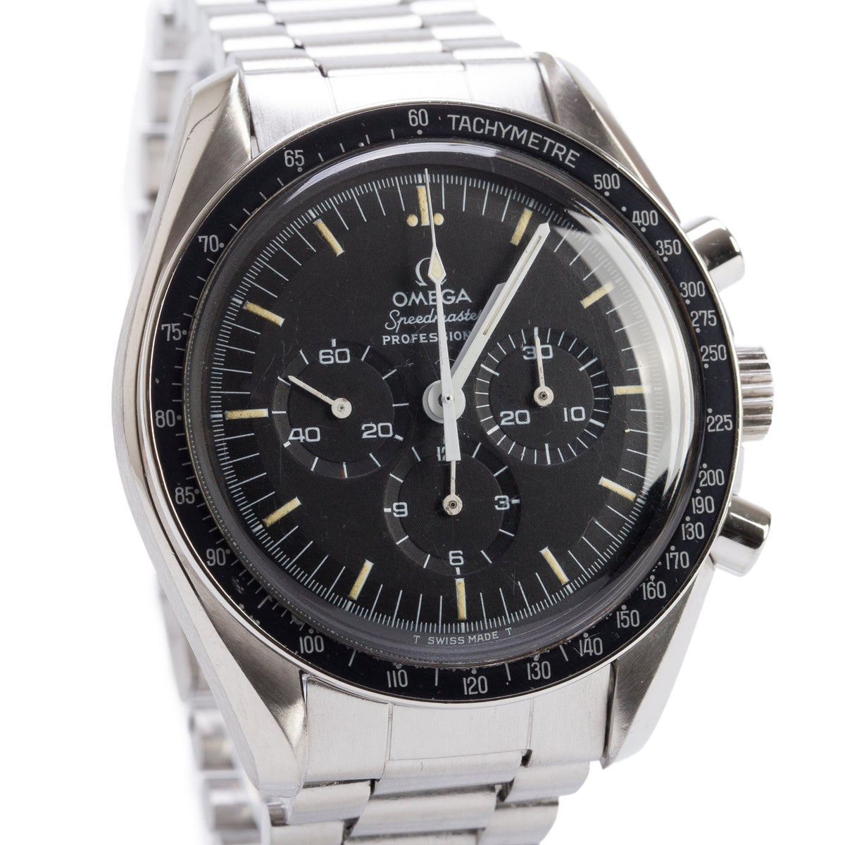 Omega Stainless Steel Speedmaster Moonwatch Professional 42 MM Manual Watch Black Dial