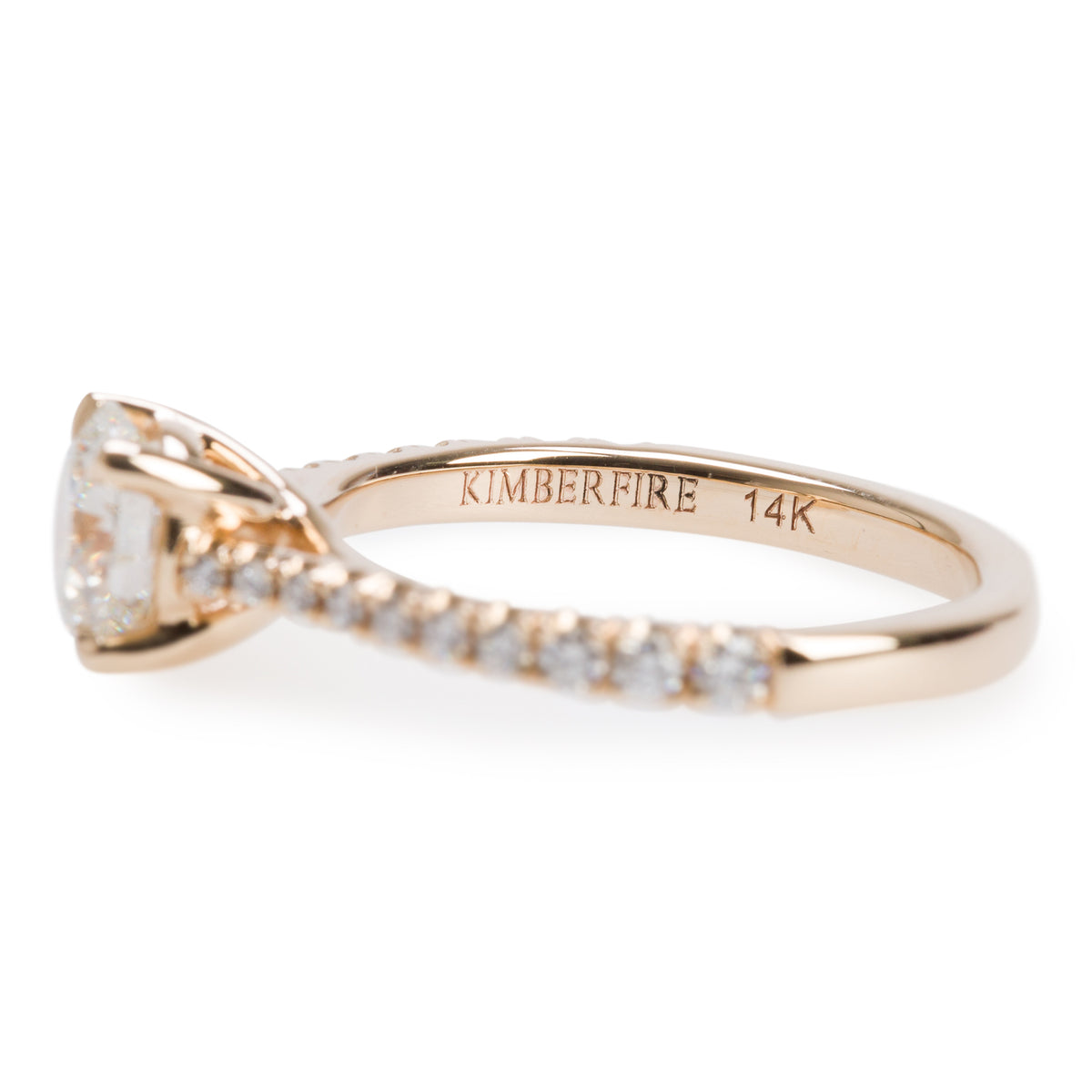 14k Yellow Gold 0.90 ct. Round Cut Diamond Engagement Ring, Size 5