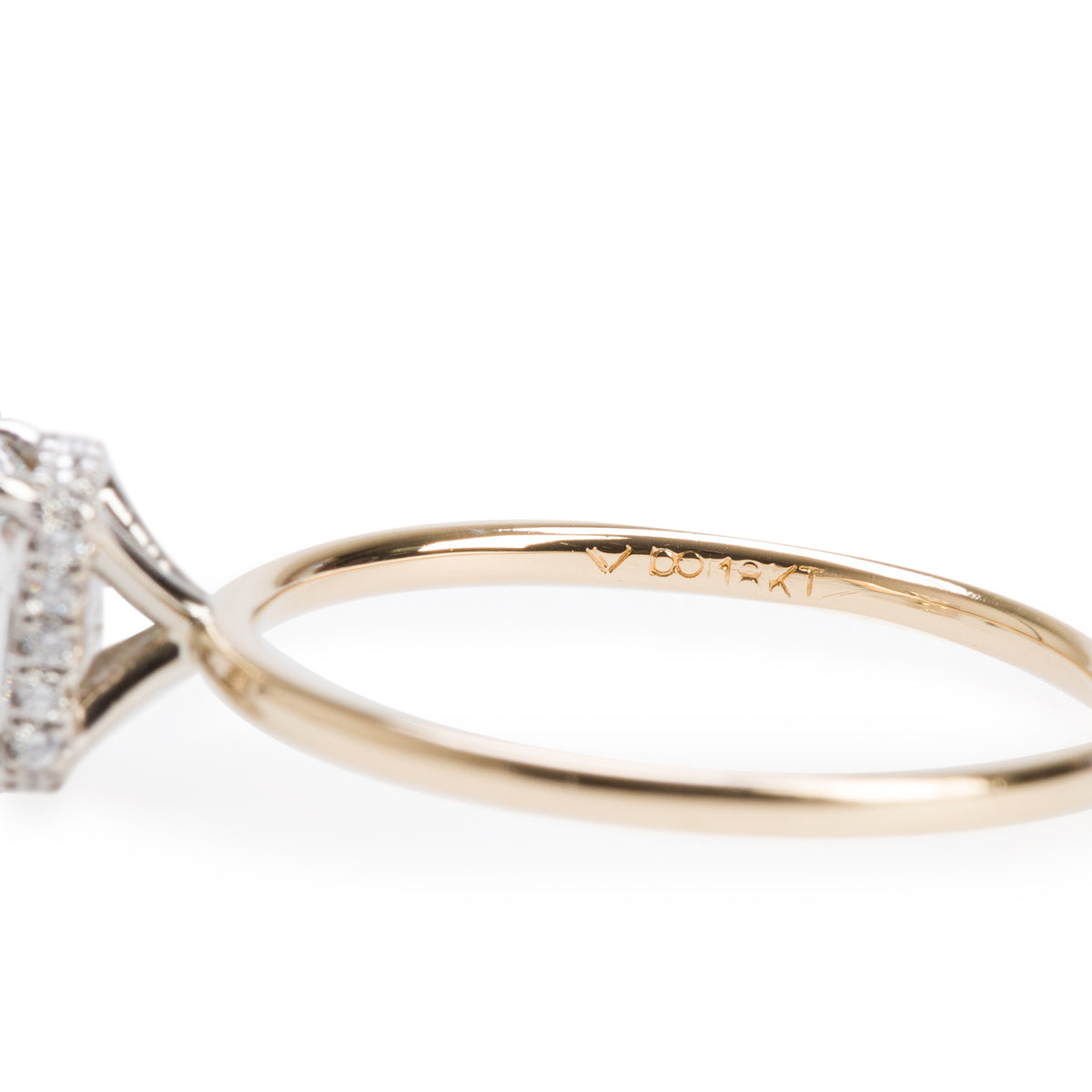 18k Yellow Gold and White Gold 0.92 ct. Radiant Cut Diamond Engagement Ring, Size 8 w/ GIA Certificate