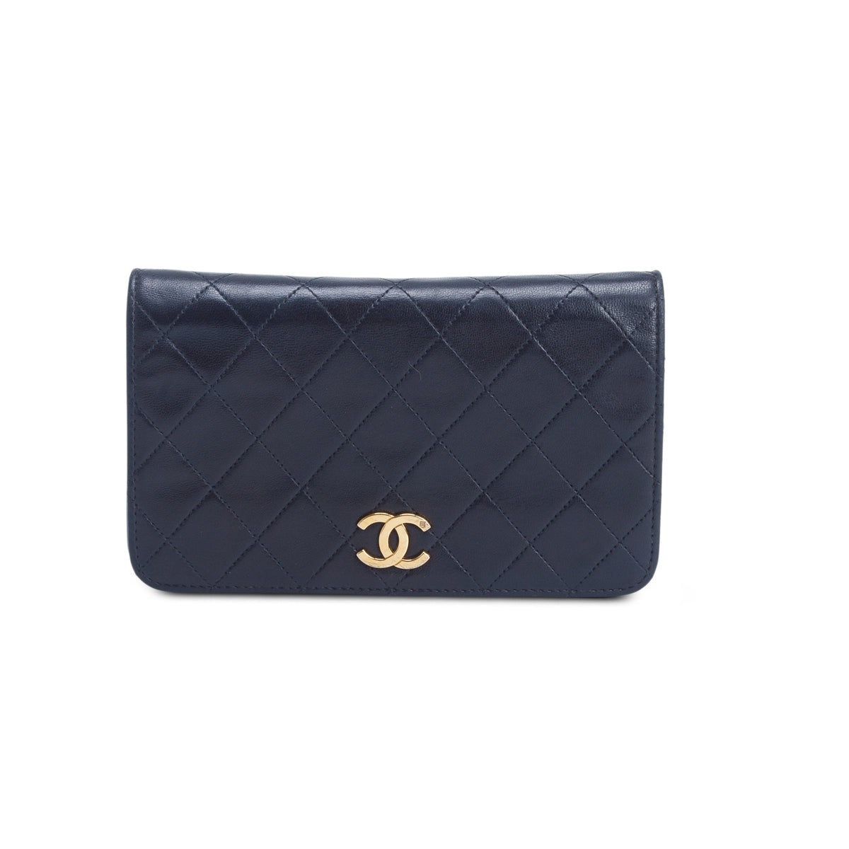 Chanel Vintage Black Quilted Lambskin Leather Mini CC Full Flap Bag