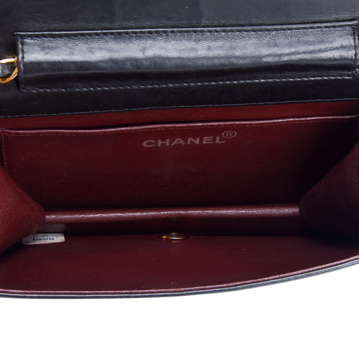 Chanel Vintage Black Quilted Lambskin Leather Mini CC Full Flap Bag