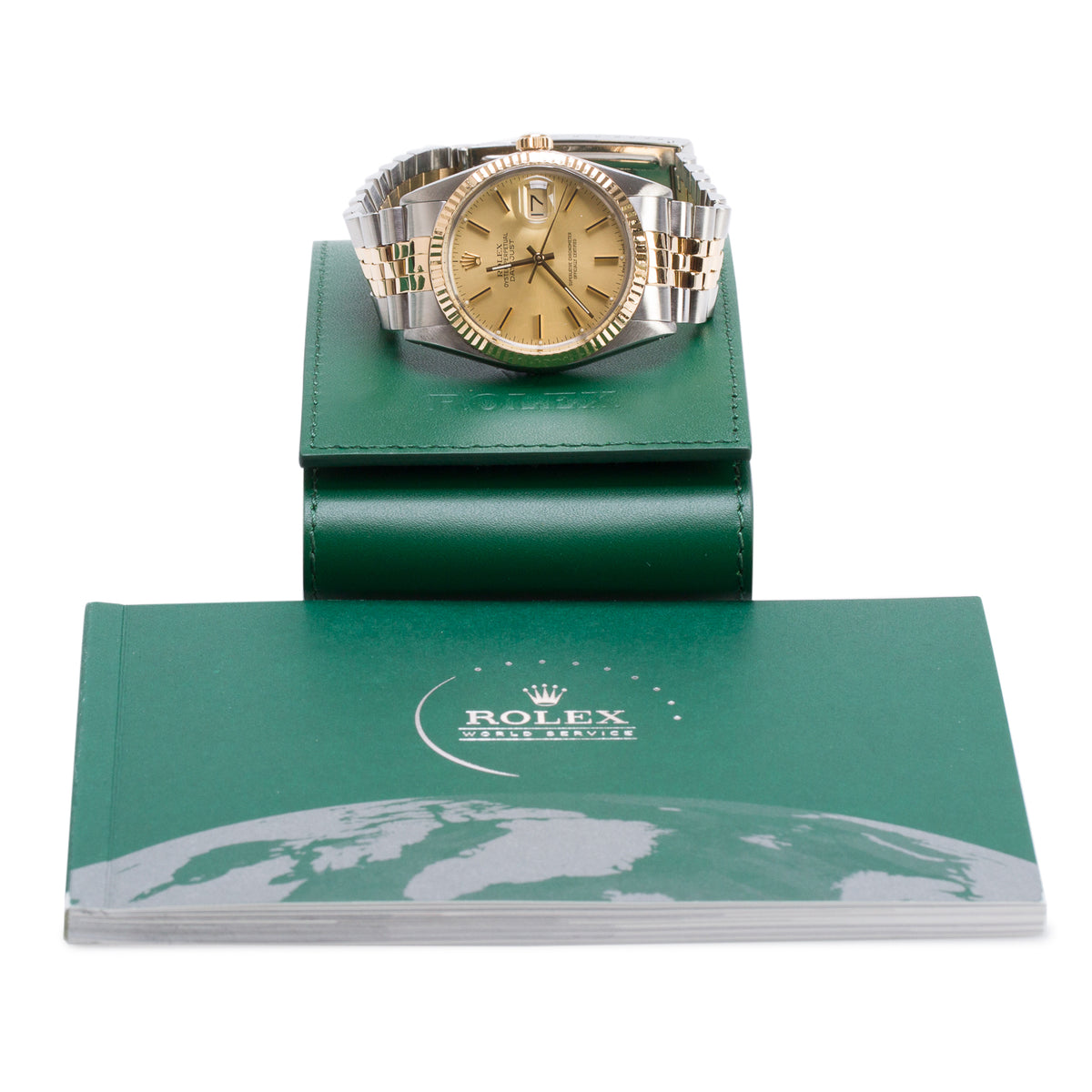 Rolex Stainless Steel & 18k Yellow Gold Datejust 36 MM Watch Gold Dial 16013