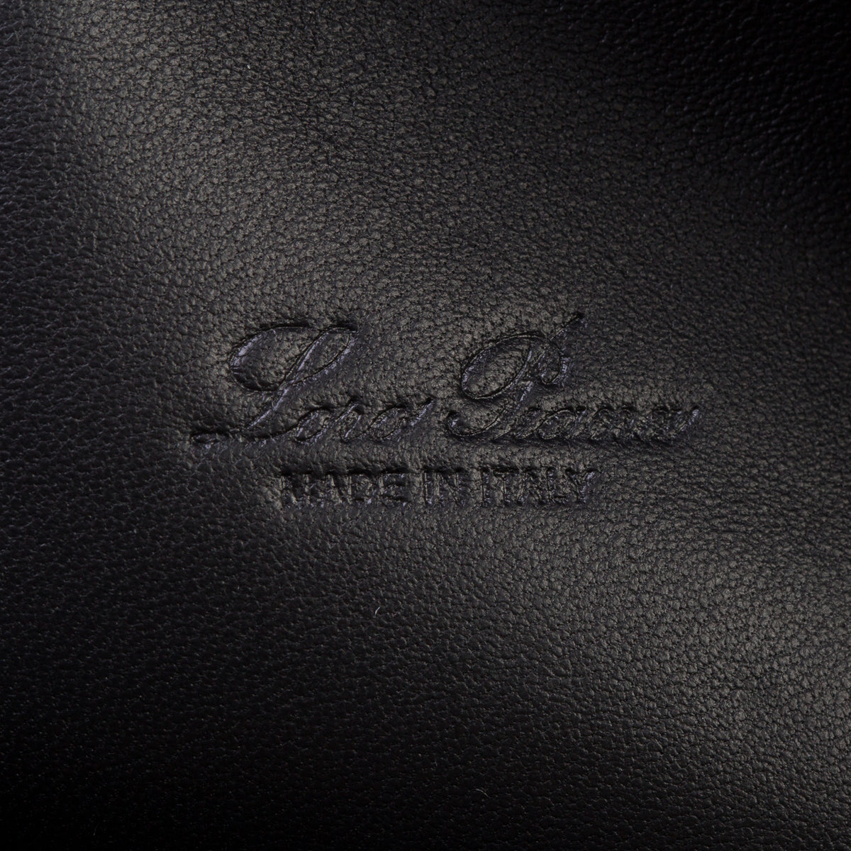 Loro Piana Black Grained Calfskin Leather Extra Pocket L19 Pouch w/ Box & Strap