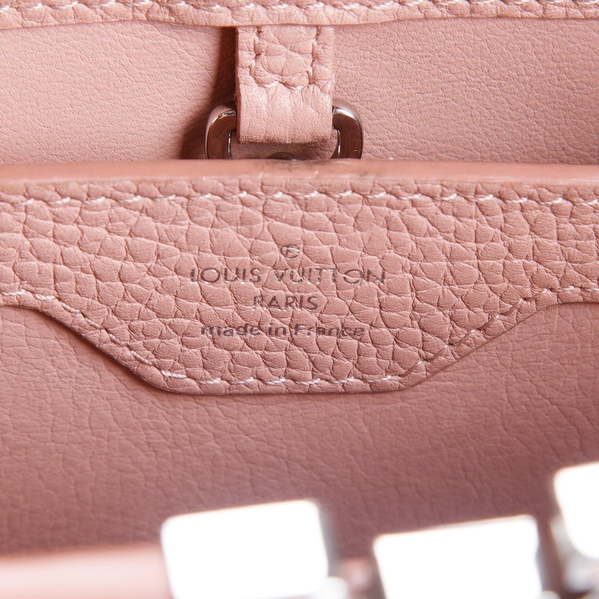 Louis Vuitton Pink Taurillon Mechanical Flowers Capucines BB w/ Strap