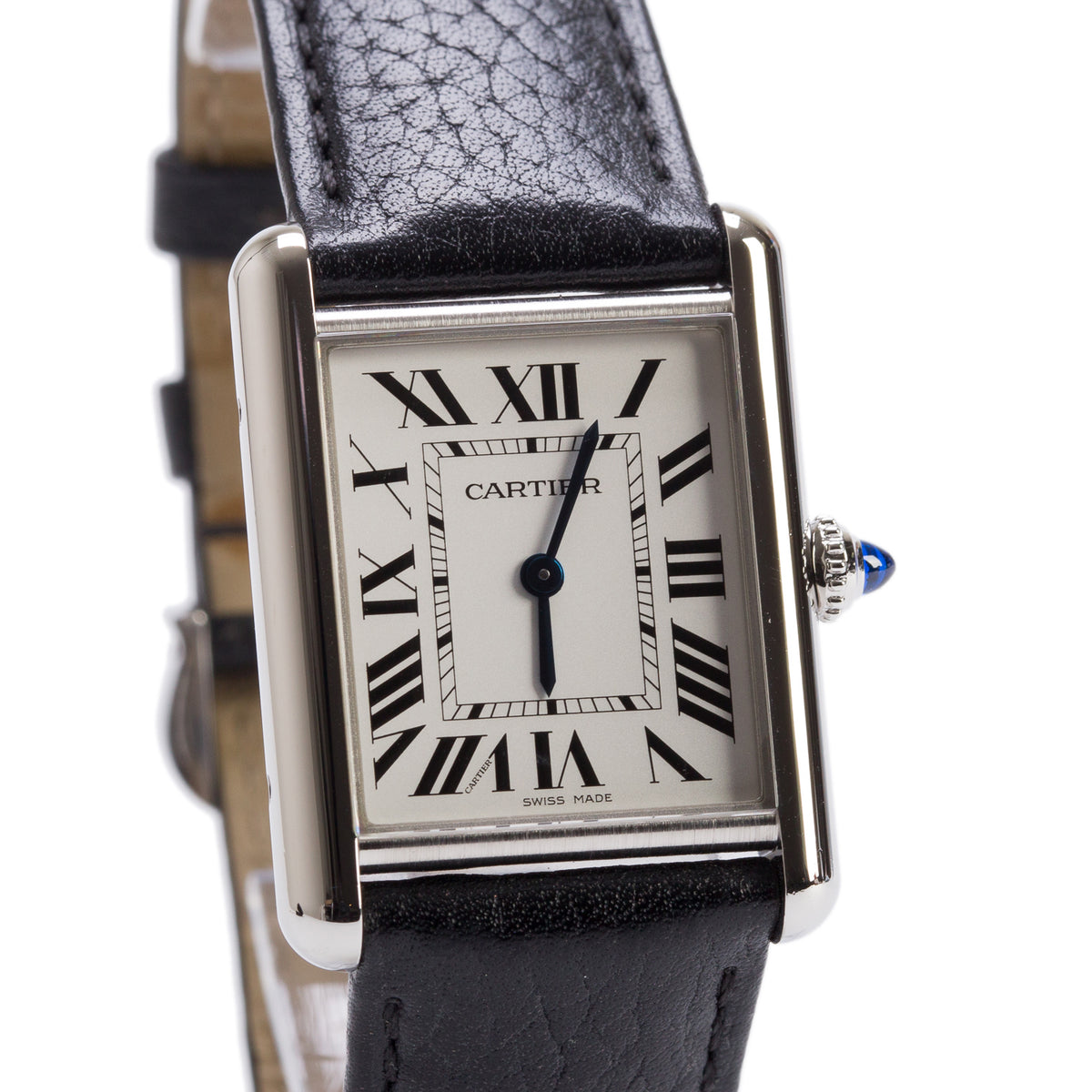 Cartier Stainless Steel Tank Must de Cartier Quartz Watch, Large Model 4323 w/ Box & Papers