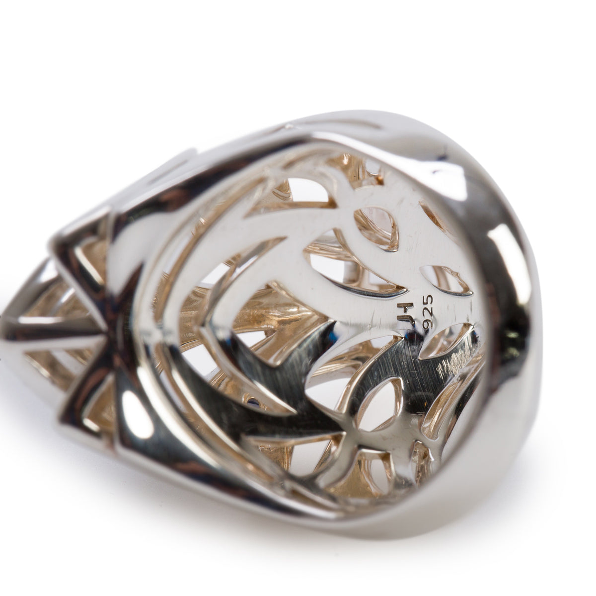 John Hardy Sterling Silver Diamond & Sapphire Naga Saddle Ring, Size 6