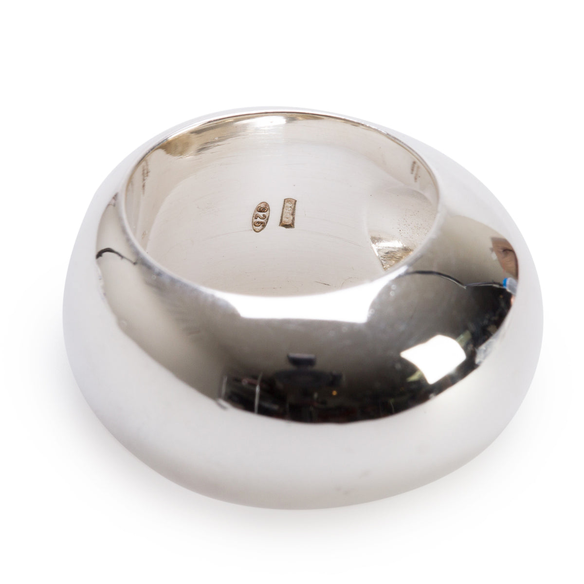 Gucci Sterling Silver Dome Bubble Ring, Size 5