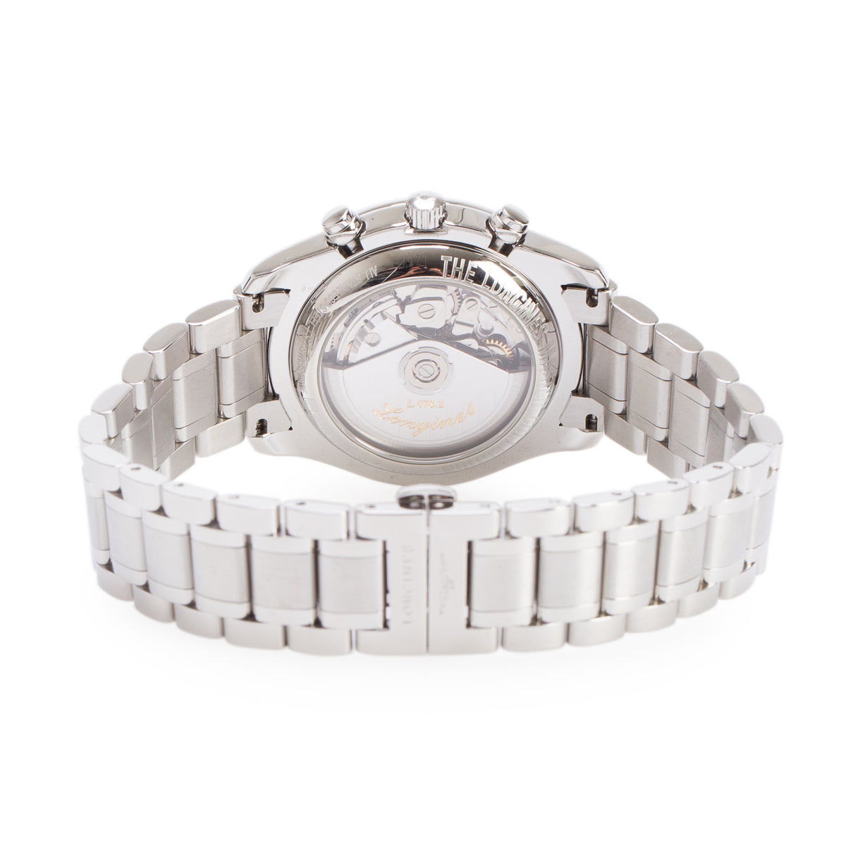 Longines Stainless Steel Master Collection 40 MM Automatic Moonphase Chronograph Watch Silver Dial w/ Box & Papers