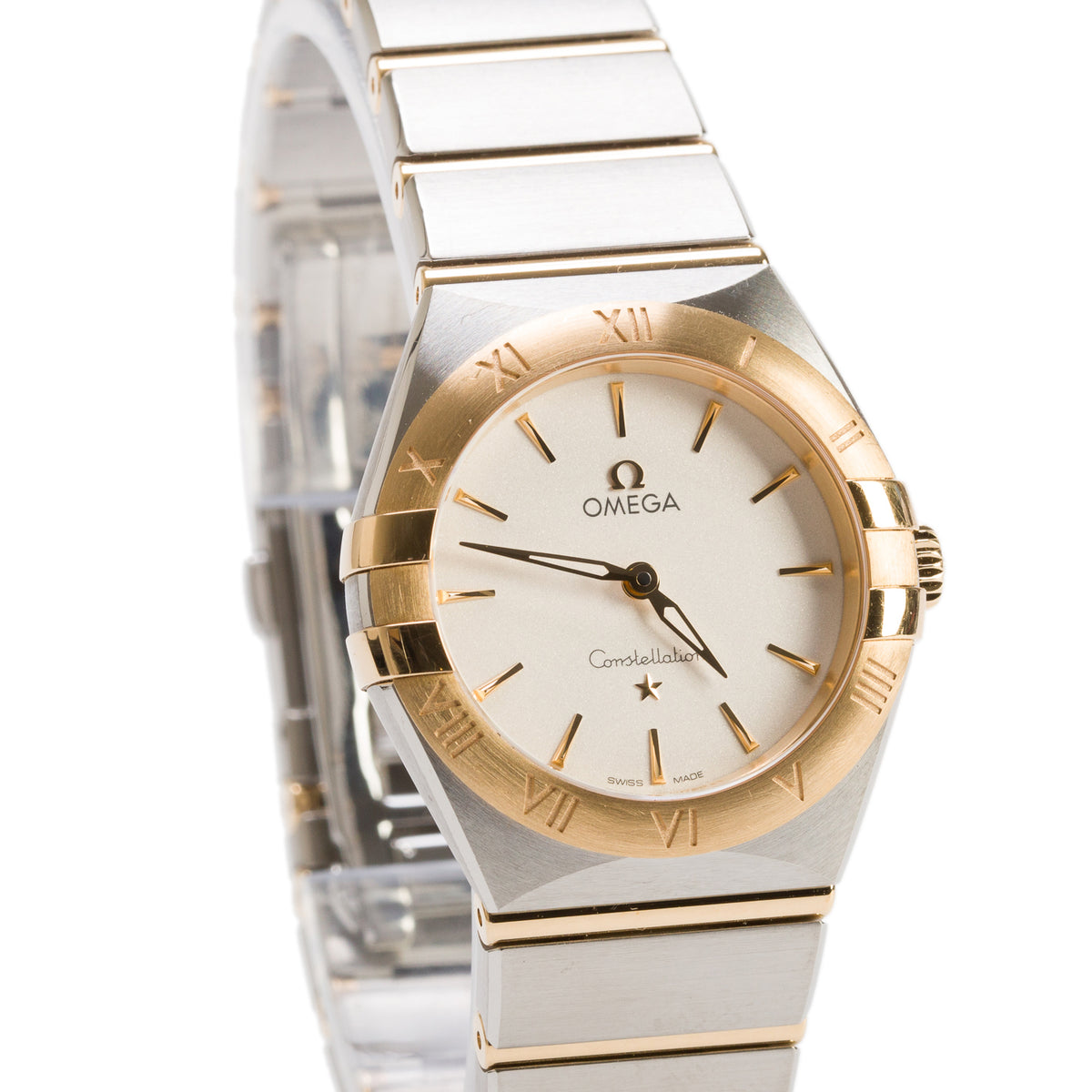 Omega 2025 Stainless Steel & 18k Yellow Gold Constellation 28 MM Quartz Watch Silver Dial w/ Box & Papers