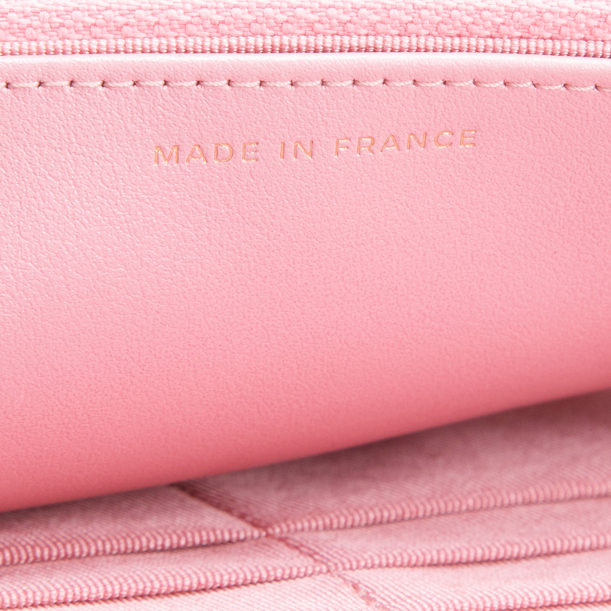 Chanel Pink Iridescent Caviar Quilted Classic Wallet on Chain w/ Box & Authenticity Card