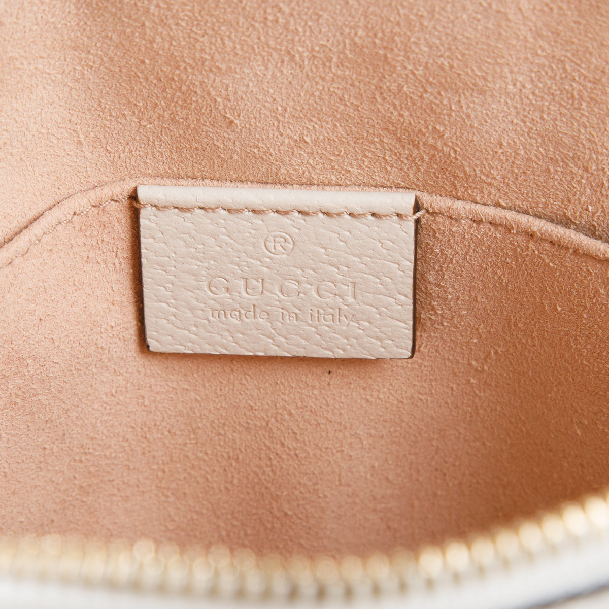 Gucci White Dollar Calfskin Web Small Ophidia Dome Crossbody Bag