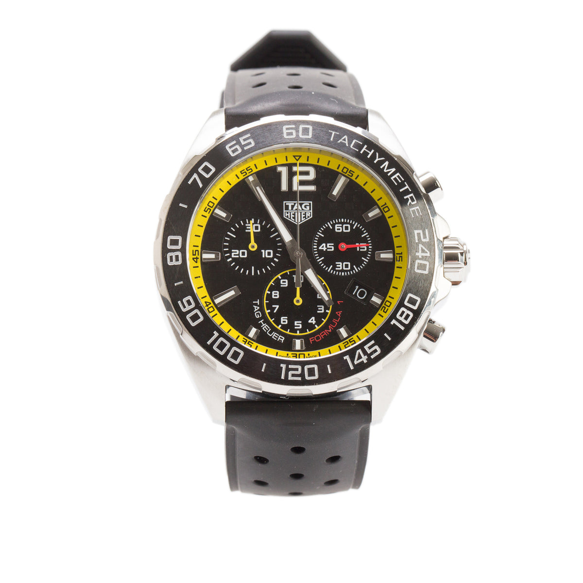 Tag Heuer Stainless Steel Formula 1 Chronograph 43 MM Quartz Watch CAZ101AC w/ Box & Papers