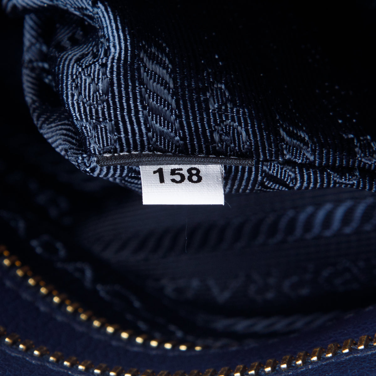 Prada Blue Glace Calf Top Handle Bag w/ Authenticity Card